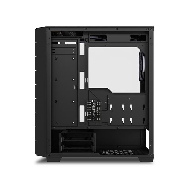 Sharkoon RGB HEX Fekete  ATX,mATX  mITX RGB LED Számítógépház  