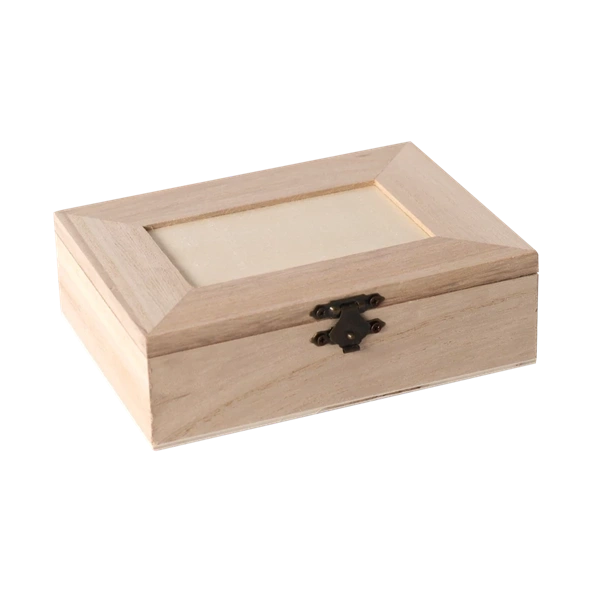 Pentart 14x10x3,5 cm belül tükrös 4 rekeszes doboz