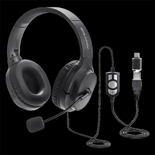Advance SMARTPHONICS 550  USB 1,9m kábel  fekete Fejhallgató 