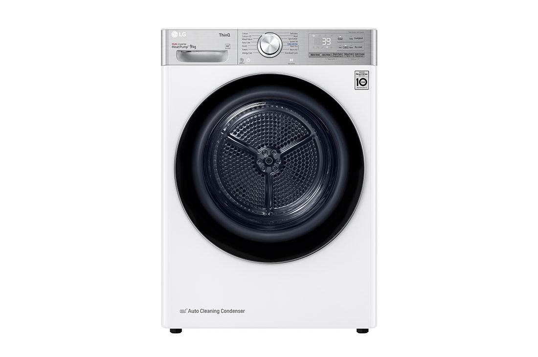 LG RH90V9AV2QR Hőszivattyús szárítógép – 9 Kg, A Energiaosztály,  Gyors szárítás, Szenzoros szárítás 