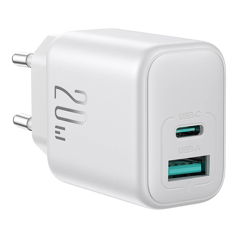 Joyroom JR-TCF21 Dual-Port (A+C) Hálózati töltő Fehér