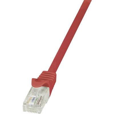 RJ45 Hálózati csatlakozókábel, CAT 5e U/UTP [1x RJ45 dugó - 1x RJ45 dugó] 5 m, piros LogiLink