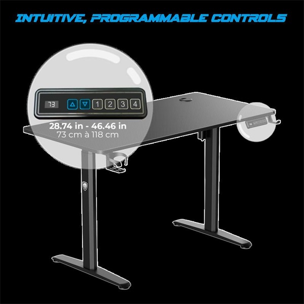 Spirit Of Gamer Headquarter 700 Gaming Desk Fekete