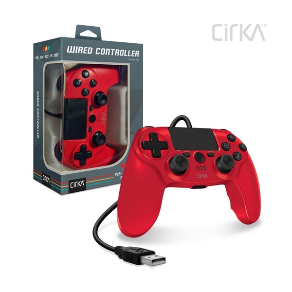 Cirka M07527-RD NuForce PS4/PC/Mac piros vezetékes kontroller Cirka M07527-RD NuForce PS4/PC/Mac piros vezetékes kontroller