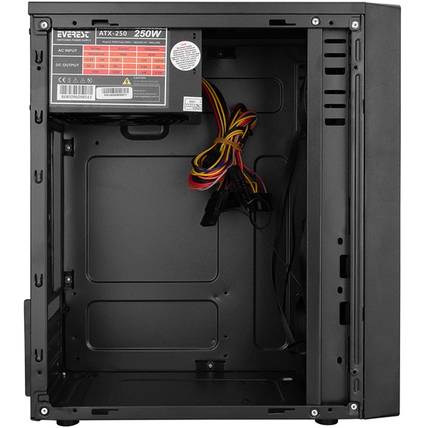 Everest 34578 BLAZON  200W táp RGB    ATX Számítógépház Fekete
