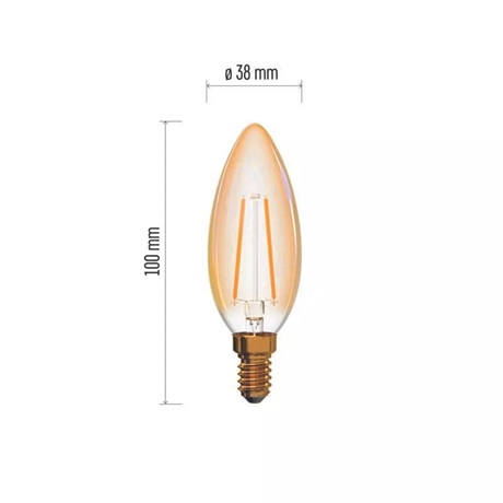 Emos Z74300 VINTAGE LED IZZÓ GYERTYA E14 2.1W 190LM WW+