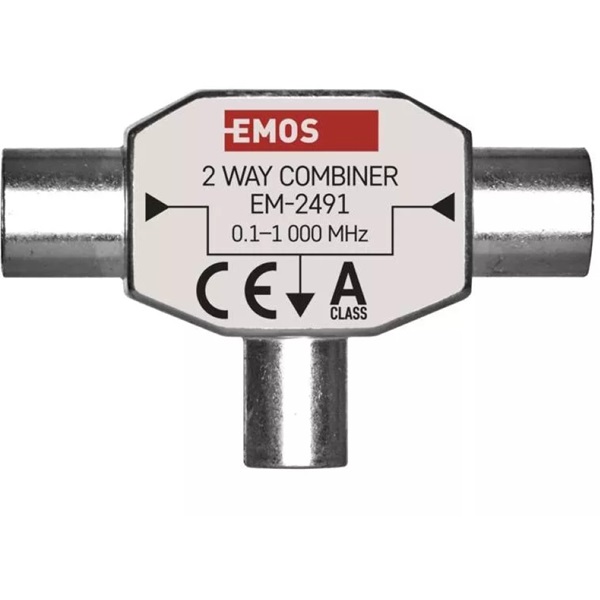 Emos J0197 EU 2491/D193 ferrites háromágú antenna közösítő Emos J0197 EU 2491/D193 ferrites háromágú antenna közösítő