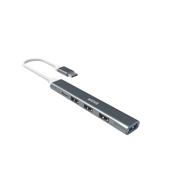 USB MARVO UH008 USB HUB - Type-C, 1x USB3.0, 3x USB2.0