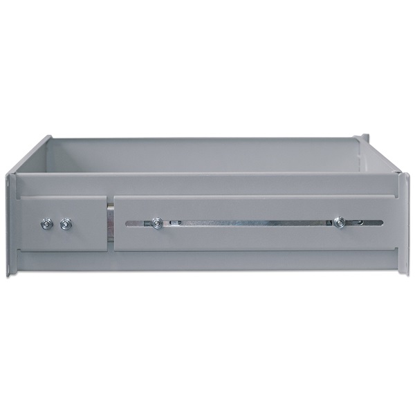 Manhattan   714921  19" 2U fiókos 350 mm mély Rackszekrény polc Szürke