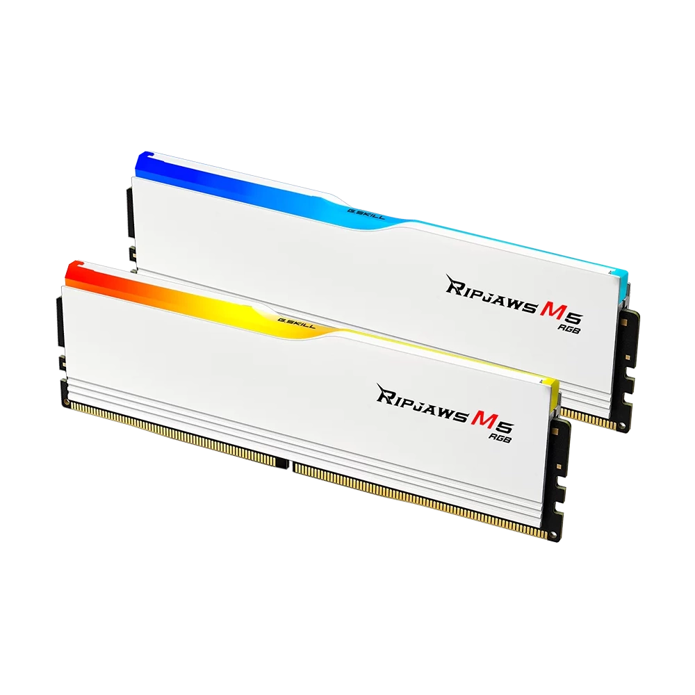 G.SKILL Ripjaws M5 RGB 32GB Kit2 (2 x 16GB) DDR5 6000 Mhz CL36-48-48-96 1.25V Memória Fehér