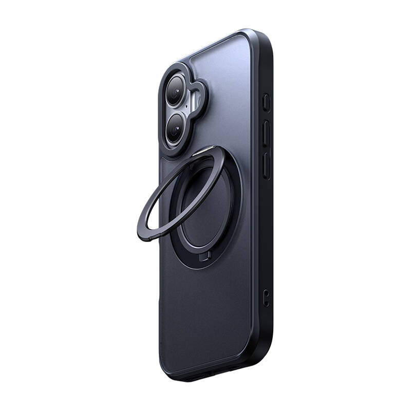 McDodo PC-4930 MagSafe tok iPhone 16-hoz állvánnyal (fekete)