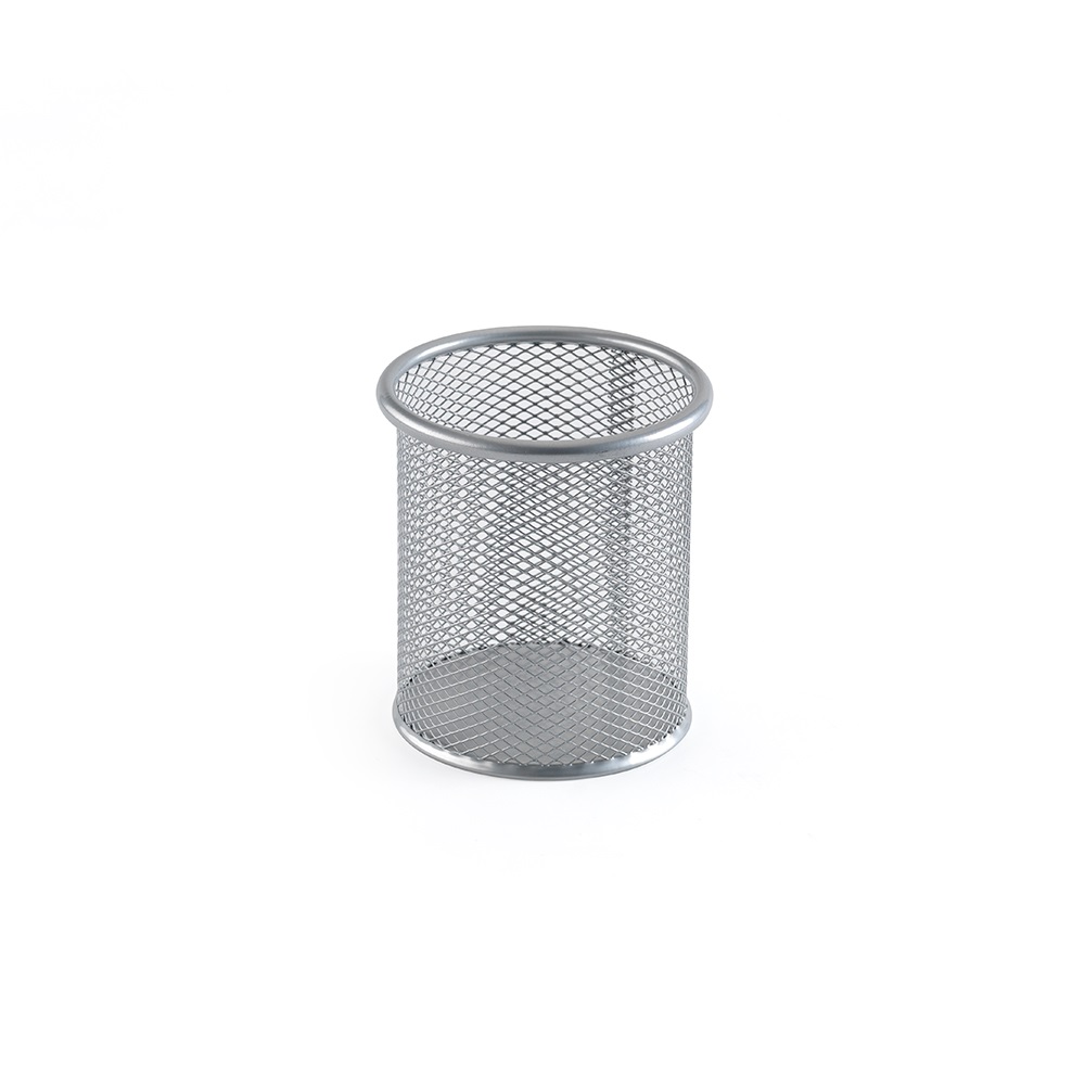 Bluering Fémhálós írószertartó pohár kerek  ezüst (JJ41205(9109))