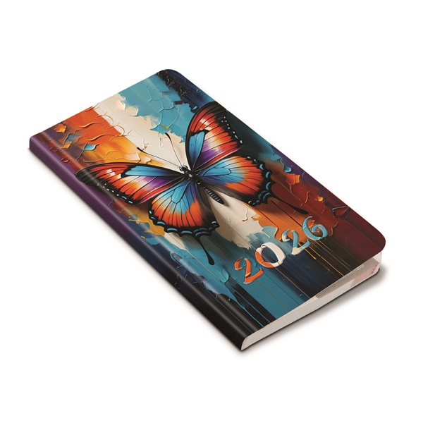 Realsystem 2025 Flexi 5811-83 bazsarózsa álló zsebnaptár