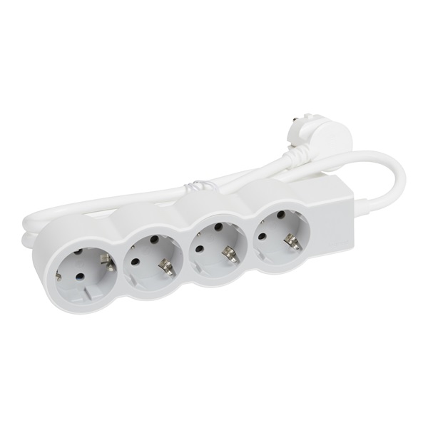 LEGRAND Standard 4x2P+F, 5 m vezetékkel Elosztósor fehér-szürke LEGRAND Standard 4x2P+F, 5 m vezetékkel Elosztósor fehér-szürke