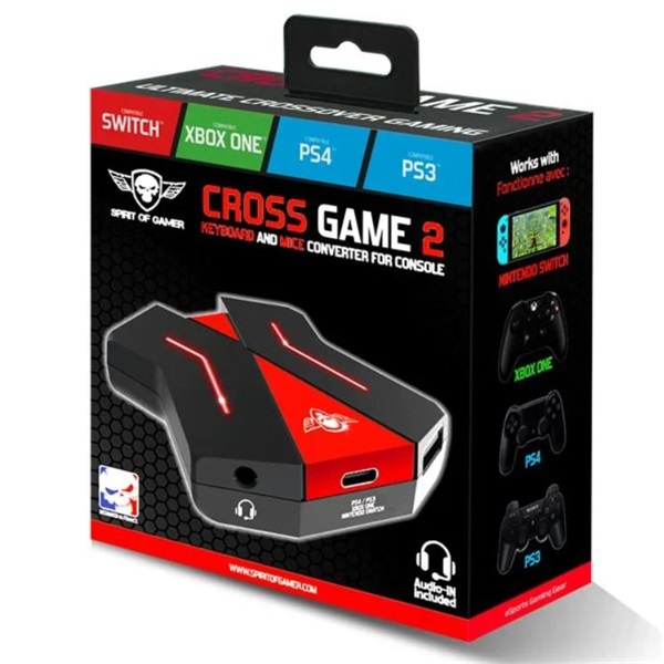 Spirit of Gamer egér/billentyűzet adapter konzolokhoz  (SOG-CONV2)