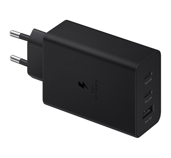 SAMSUNG hálózati töltő USB aljzat / 2 Type-C aljzat (65W, PD gyorstöltés támogatás) FEKETE (EP-T6530NBEGEU) SAMSUNG hálózati töltő USB aljzat / 2 Type-C aljzat (65W, PD gyorstöltés támogatás) FEKETE (EP-T6530NBEGEU)