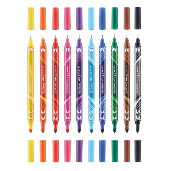 Herlitz my.pen kétvégű 10db-os vegyes színű filctoll készlet Herlitz my.pen kétvégű 10db-os vegyes színű filctoll készlet