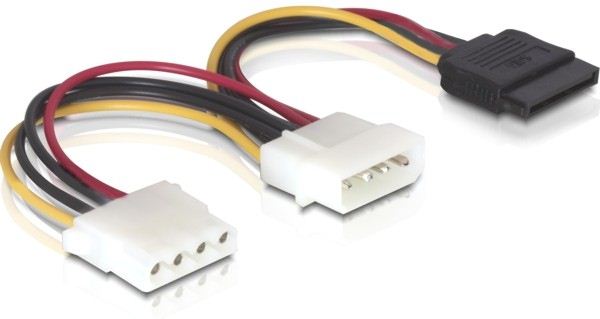 DeLock DL60103 SATA HDD – 2 db 4 tűs Molex (apa/anya) hálózati kábel DeLock DL60103 SATA HDD – 2 db 4 tűs Molex (apa/anya) hálózati kábel