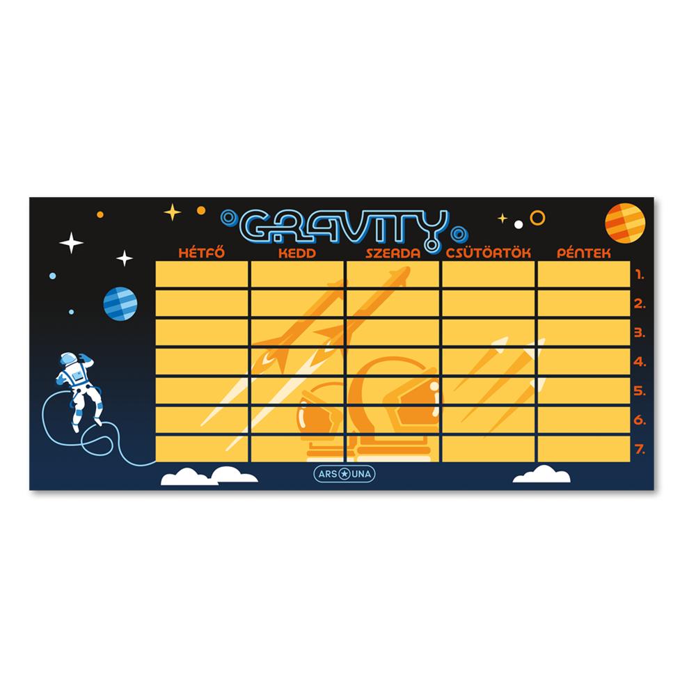 Ars Una Órarend egylapos fiús,  GRAVITY 25db/csomag (50493678)