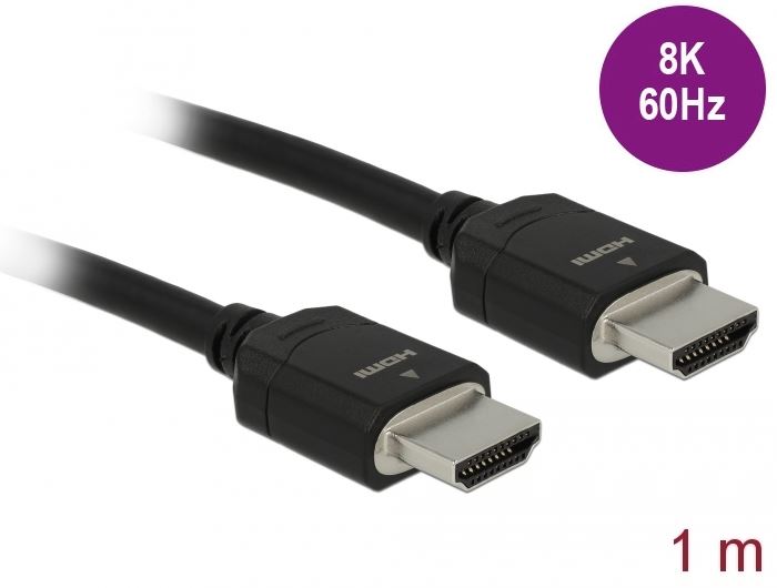 DeLock Nagy sebességű HDMI kábel 48 Gbps 8K 60 Hz 1 m (85293) DeLock Nagy sebességű HDMI kábel 48 Gbps 8K 60 Hz 1 m (85293)
