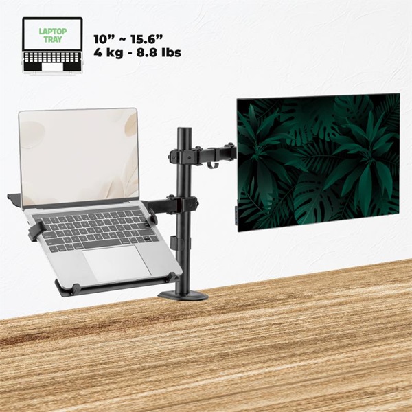 Advance   XTENDMOUNTS FLEX  17-32" Max.: 2x9kg  dönthető  forgatható Monitor/Notebook Asztali konzol  Fekete 