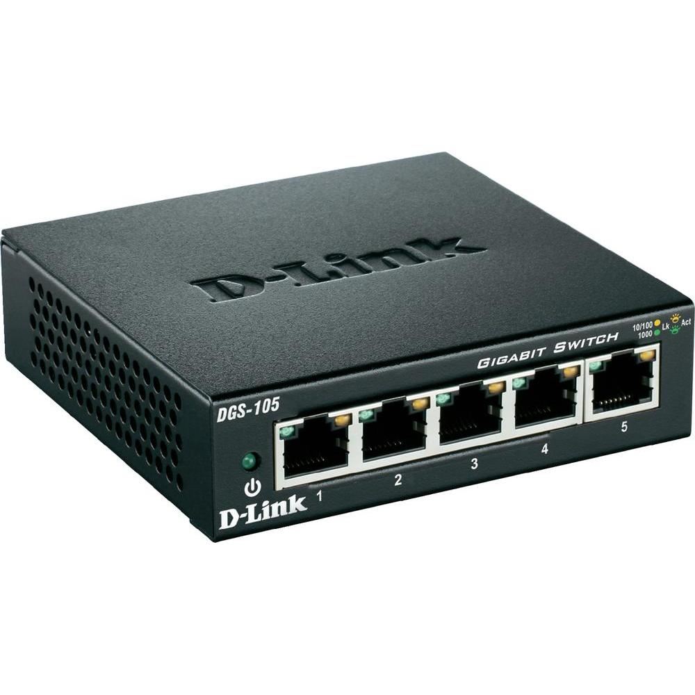 D-Link DGS-105/E 10/100/1000Mbps 5 portos switch D-Link DGS-105/E 10/100/1000Mbps 5 portos switch