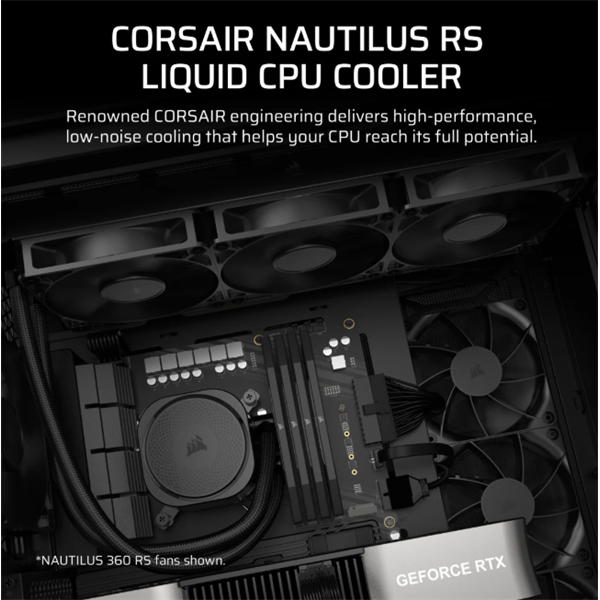CORSAIR CPU hűtő NAUTILUS 240 RS Liquid CPU Cooler (vízhűtés) 2 Ventilátoros LGA1700 és LGA1851 támogatással Fekete CORSAIR CPU hűtő NAUTILUS 240 RS Liquid CPU Cooler (vízhűtés) 2 Ventilátoros LGA1700 és LGA1851 támogatással Fekete