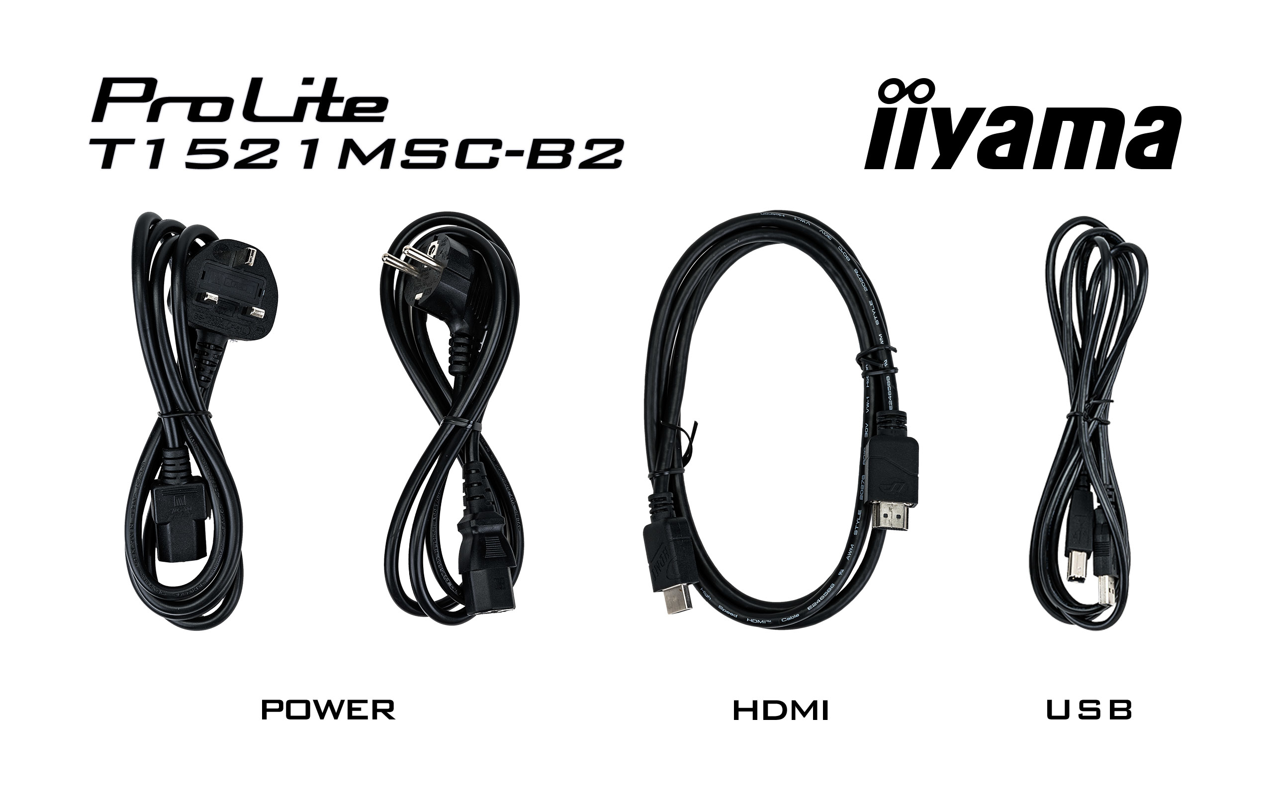 iiyama 15" ProLite T1521MSC-B2 LED Monitor - 1024x768, XGA, TN, Hangszóró, Érintőképernyő, Fekete