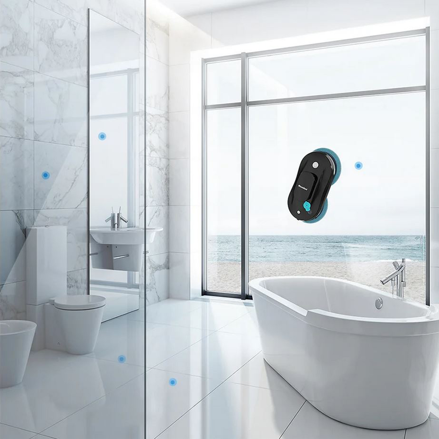 Mamibot ablaktisztító robot, Robotic window cleaner W110-P, kék fekete