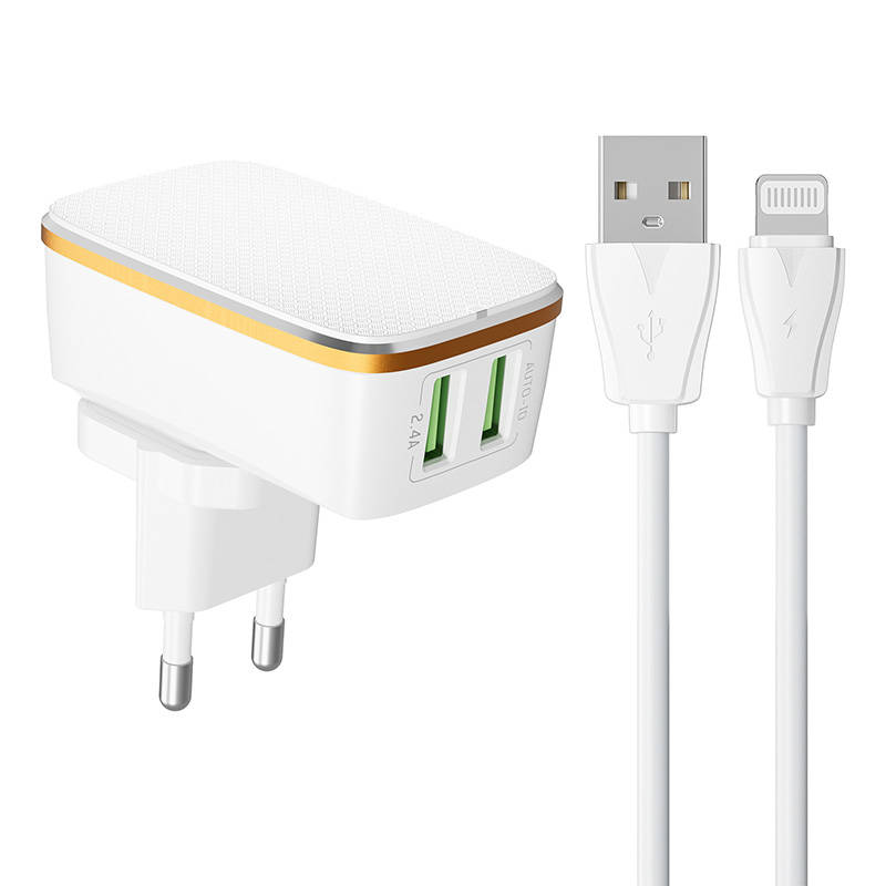 Wall charger LDNIO A2204 2USB + Lightning cable Wall charger LDNIO A2204 2USB + Lightning cable