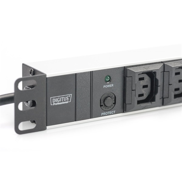 Digitus hálózati elosztó 1U 19" 10db aljzatt aluminium C13 2m (DN-95404)
