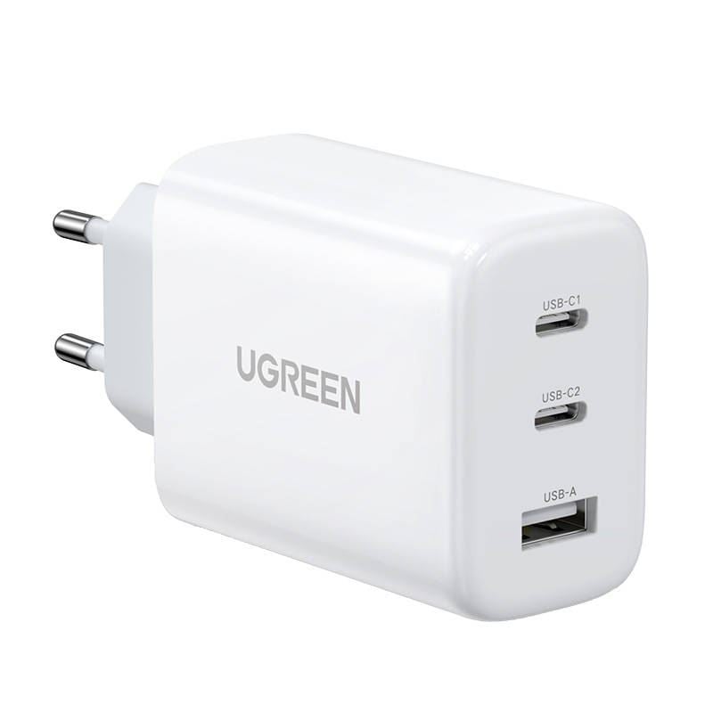 UGREEN CD275 2x USB-C 1x USB adapter 65W fehér (90496) UGREEN CD275 2x USB-C 1x USB adapter 65W fehér (90496)