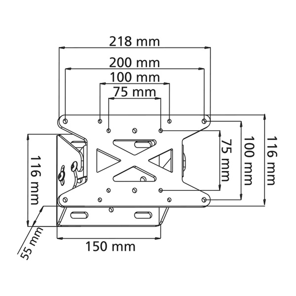 Stell SHO 1028 13"-30" VESA 200x100 ezüst dönthető fali konzol
