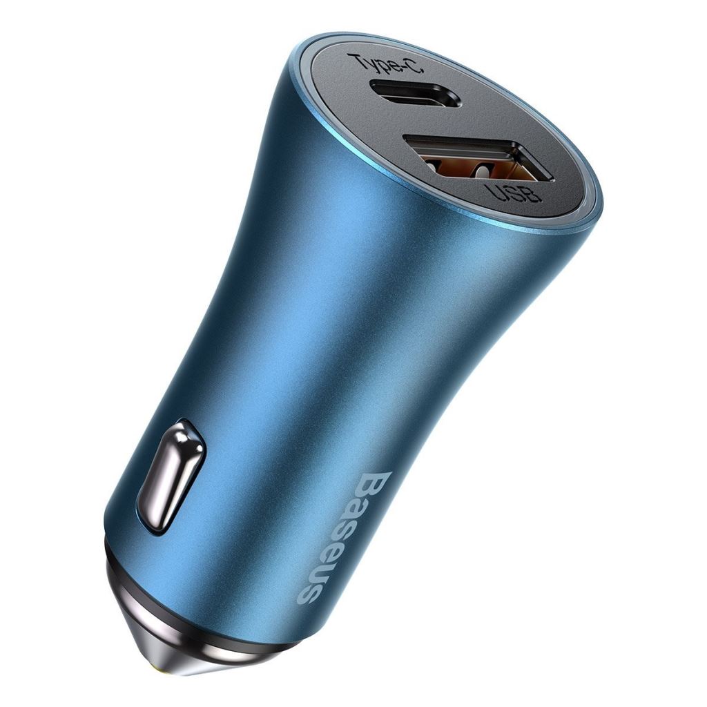Baseus Golden Contactor Pro autós töltő, USB + USB-C, QC4.0 + PD, SCP, 40 W, kék (CCJD-03) Baseus Golden Contactor Pro autós töltő, USB + USB-C, QC4.0 + PD, SCP, 40 W, kék (CCJD-03)