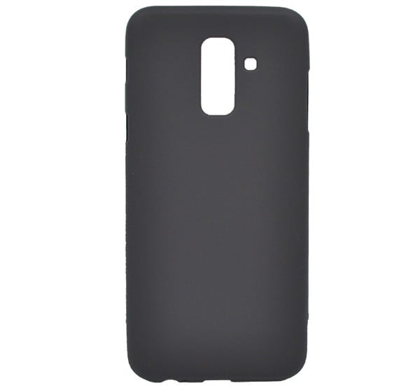 Szilikon telefonvédő (matt) FEKETE [Samsung Galaxy A6+ (2018) SM-A605F]