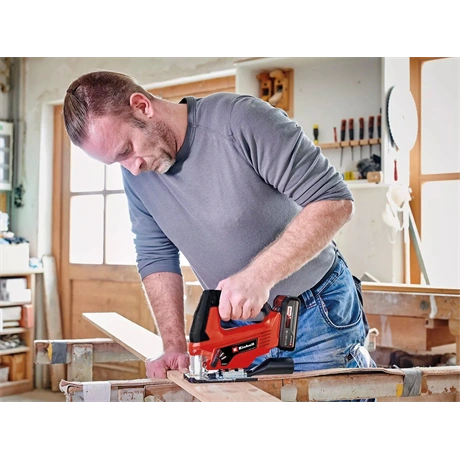 Einhell TC-JS 18/70 Li (1x 2,5 Ah) akkumulátorral és töltővel,  akkumulátoros dekopírfűrész