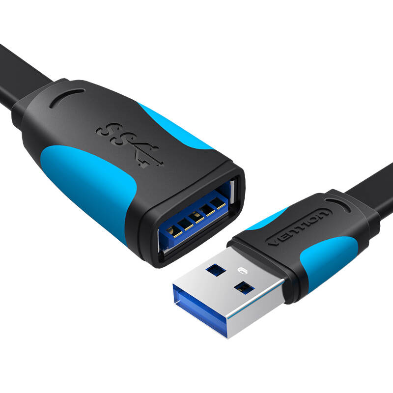 Flat USB 3.0 extender Vention VAS-A13-B200 2m Black Flat USB 3.0 extender Vention VAS-A13-B200 2m Black