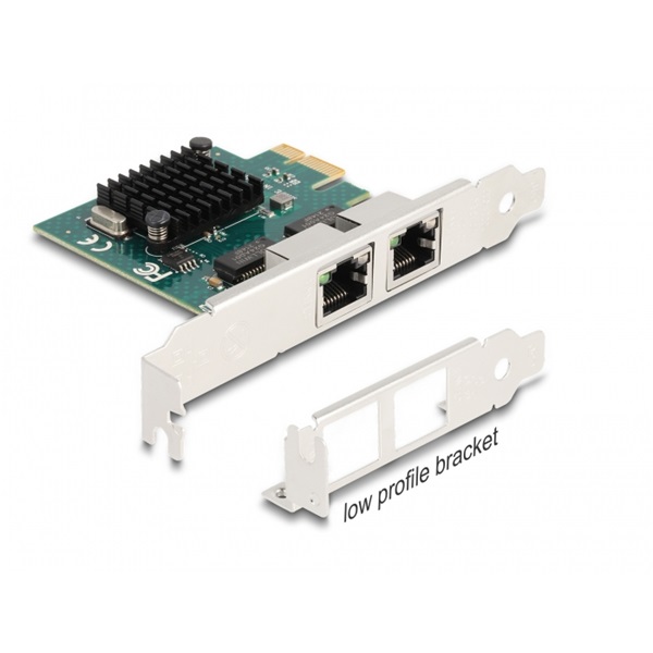 DELOCK PCI-E x1 Bővítőkártya > 2x RJ45 Gigabit LAN DELOCK PCI-E x1 Bővítőkártya > 2x RJ45 Gigabit LAN
