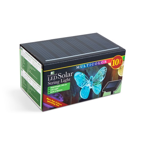 Garden of Eden 10 db pillangó napelemes lámpa szett 2,9m Garden of Eden 10 db pillangó napelemes lámpa szett 2,9m