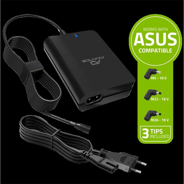 Advance  Universal Charger for ASUS Laptops 90W  4 csatlakozó Notebook töltő
