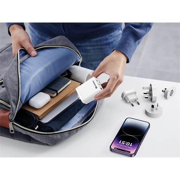 Sandberg Telefon töltő  3in1 TravelCharger USB-C/A 65W