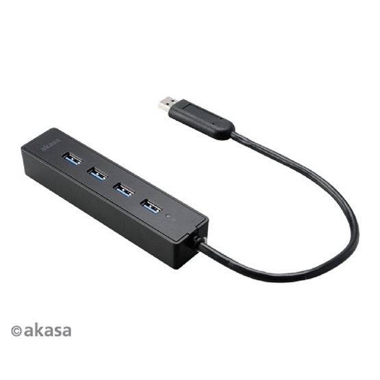   Akasa AK-HB-08BK Connect 4XS - 4 portos USB-elosztó  