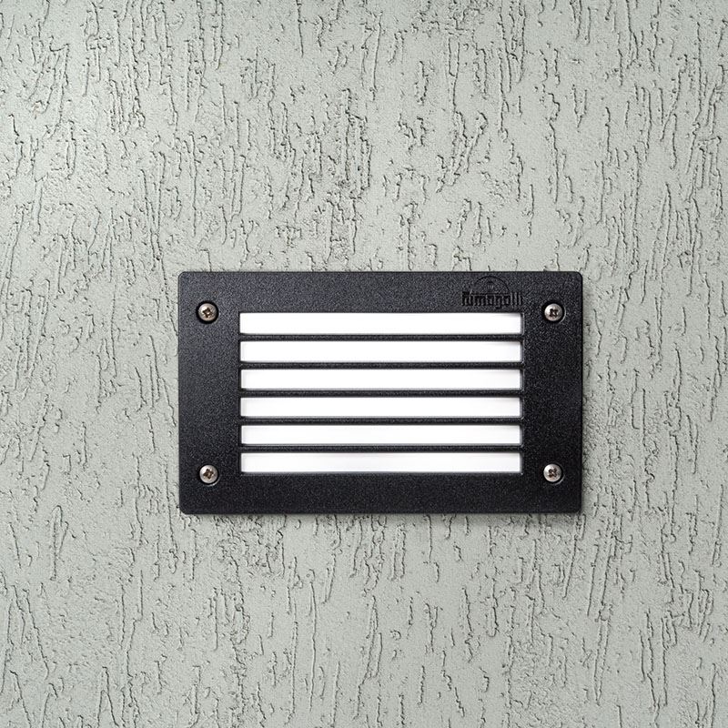 Fumagalli LETI 200 GL LED GX53 kültéri beépíthető falilámpa fekete (4C2.000.000.AYG1K)