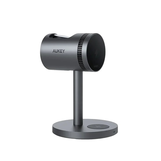 Aukey MagFusion 3-in-1 Pro Qi2 aktív hűtésű vezeték nélküli töltőállvány