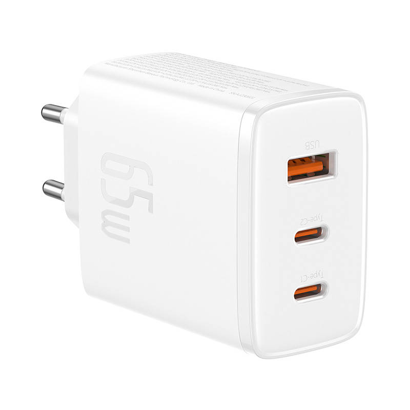 Wall charger Baseus OS-Cube Pro 2xUSB-C + USB, 65W (white) Wall charger Baseus OS-Cube Pro 2xUSB-C + USB, 65W (white)