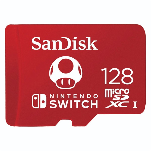 128GB microSDXC Sandisk Nintendo Switch UHS-I CL10 U3 A1 V30  (183552 / SDSQXAO-128G-GNCZN)
