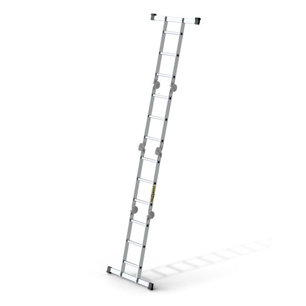 DRABEST HOME 4x3 lépcsős univerzális alumínium létra, összecsukható, 150 kg teherbírás, DR-AL-DU-HOME-4X3
