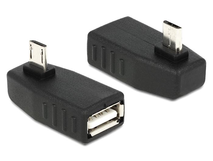DeLock 65474 USB micro-B male > USB 2.0-A female OTG 90° forgatott
