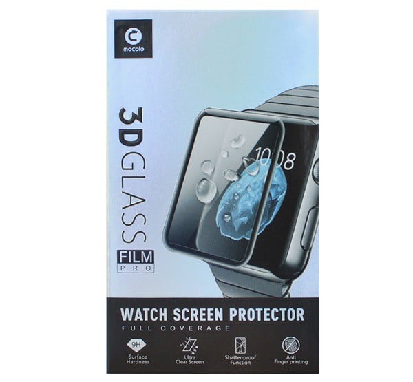 MOCOLO kijelzővédő üveg (3D full cover, íves, karcálló, 9H) FEKETE [Apple Watch Series SE 40mm]