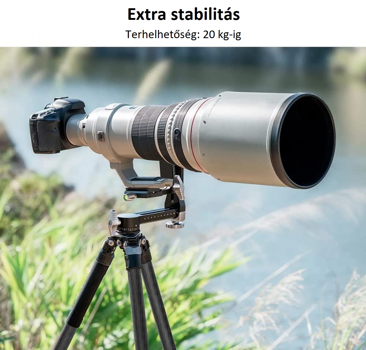 K&F Concept gimbal állványfej, arca swiss, CNC alumínium ötvözet